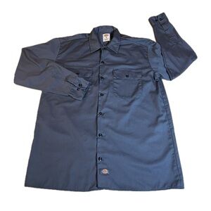 Dickies Flex Relaxed Fit Dark Gray Long sleeve Men’s Work Shirt Poly-cotton M